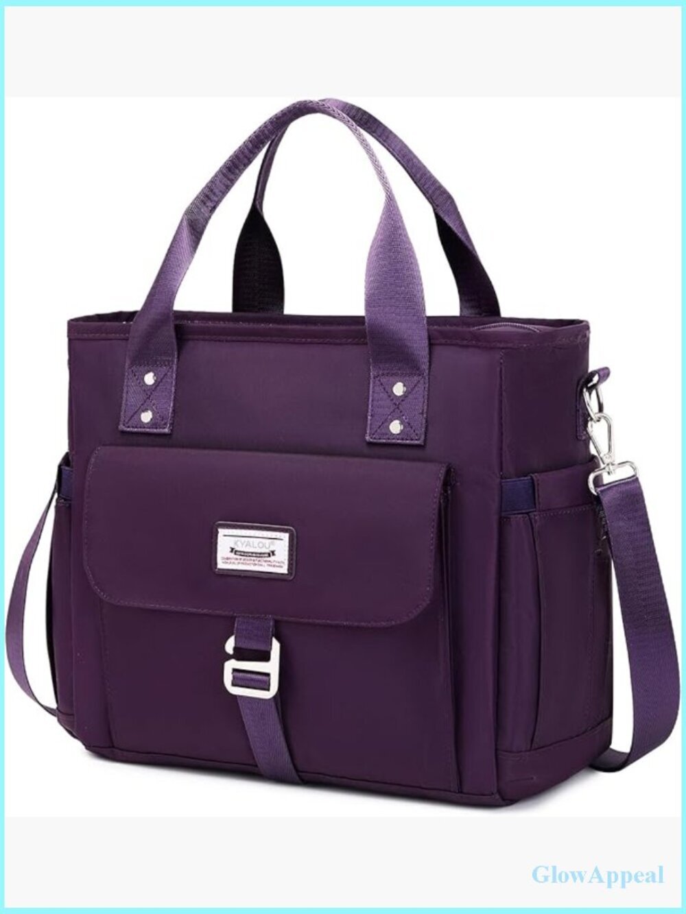 Medium Tote Purse with Pockets Crossbody Nylon Handbag Work Nurse Teacher Bag